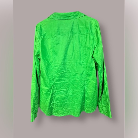Michael Kors Bright Green Button-Down Shirt - Picture 3 of 3
